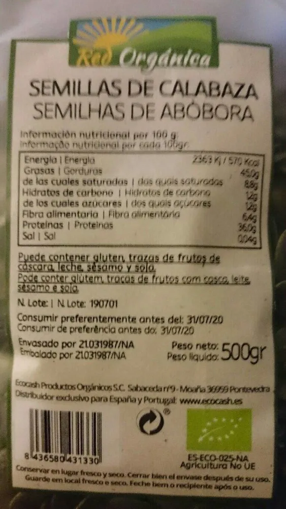 Semillas Calabaza Eco