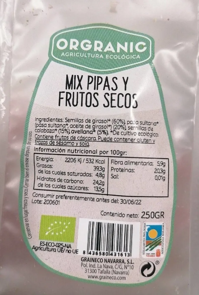 Mix pipas y frutos secos