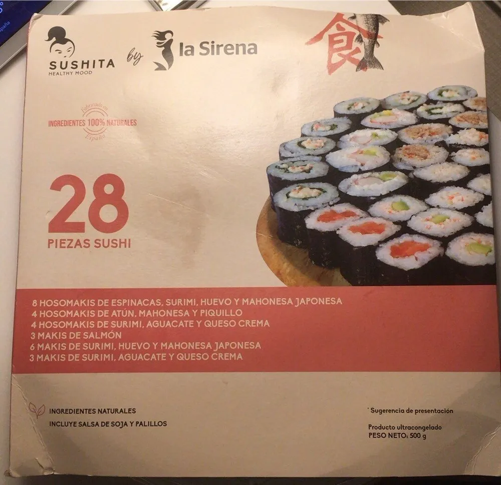 28 piezas sushi