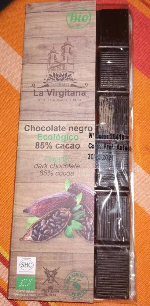 Chocolate negro ecológico 85% cacao