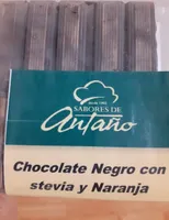 Chocolate negro con stevia y naranja