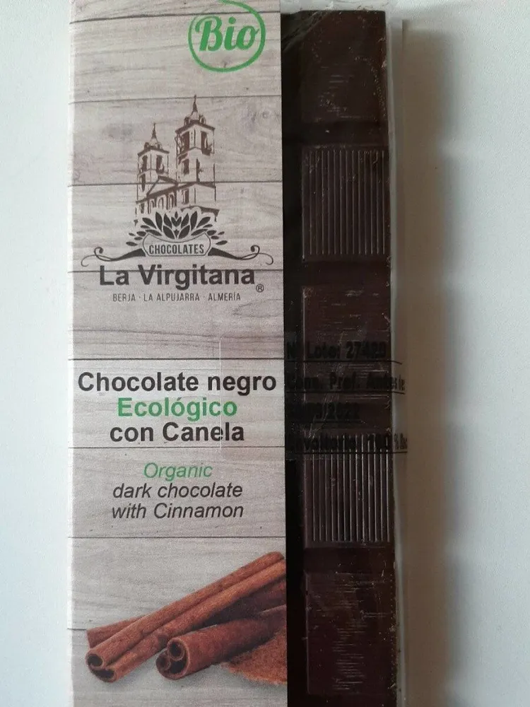 Chocolate negro ecológico con canela