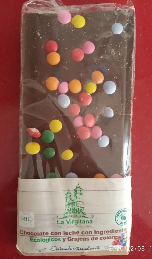 Chocolate con leche con Grajeas de colores