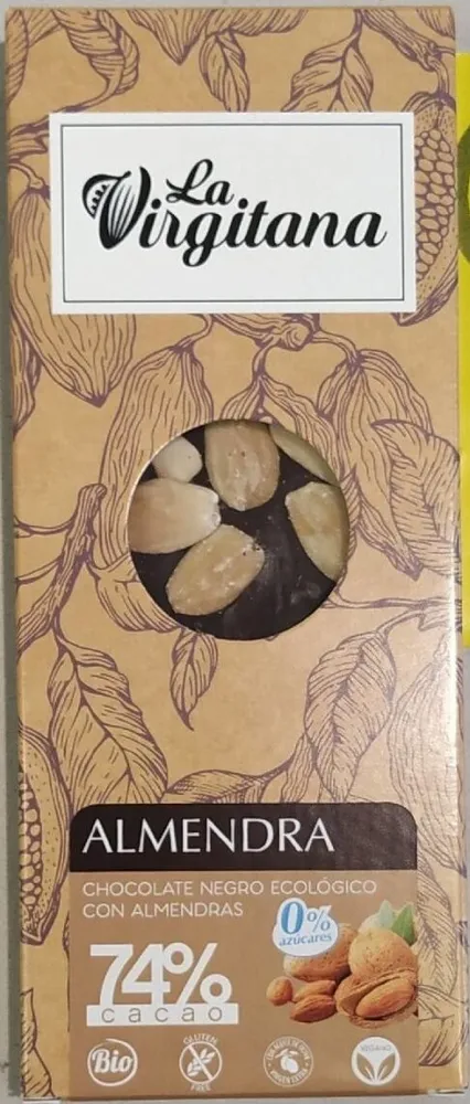 Chocolate Almendras sin Azúcar Bio 100 gr.