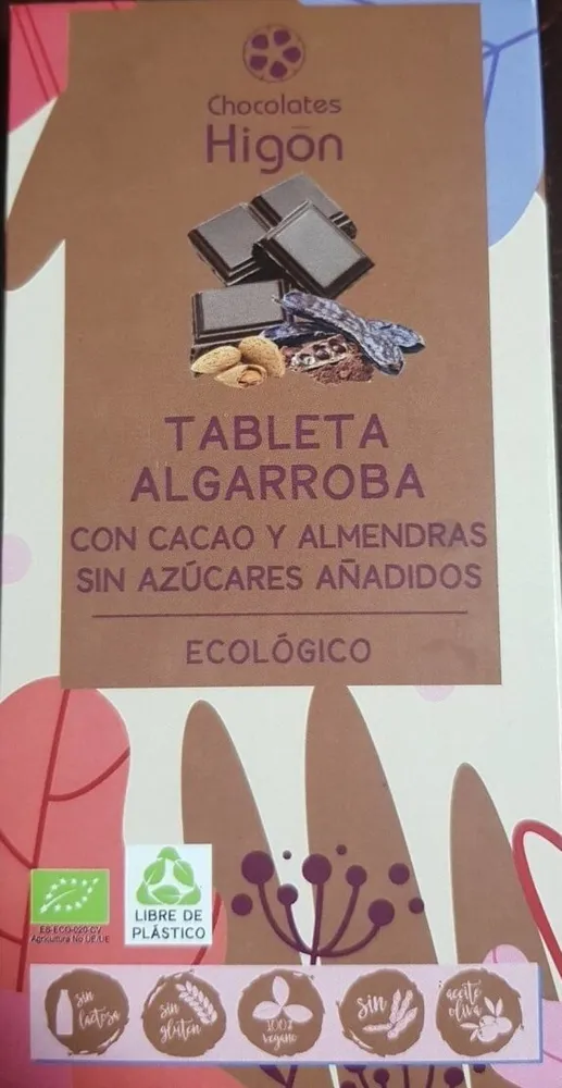 Tableta Algarroba con Cacao y Almendras