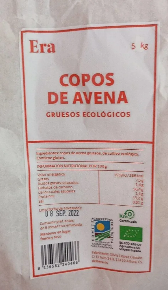 Copos de avena
