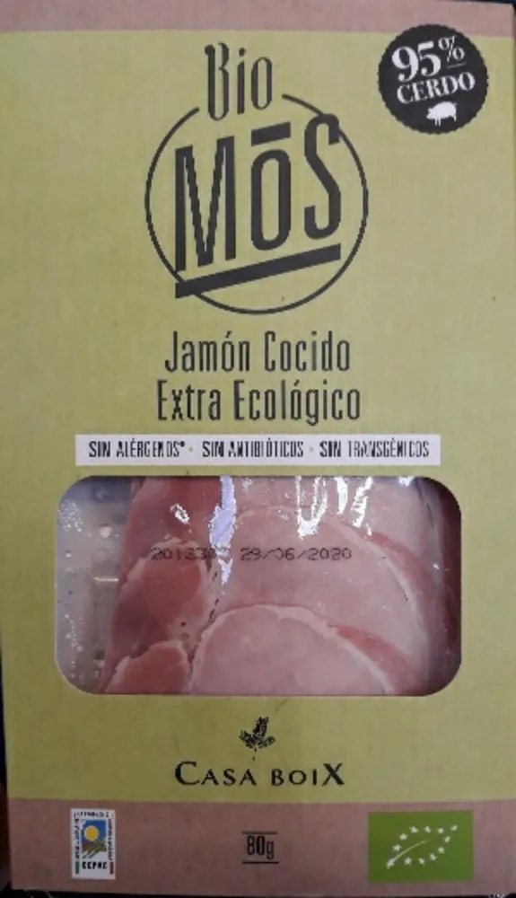 Jamón cocido extra ecológico