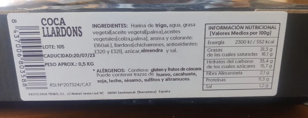 coca de llardons