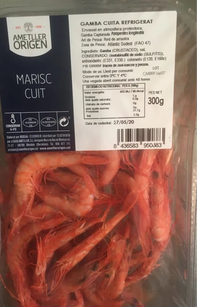 Marisco cocido