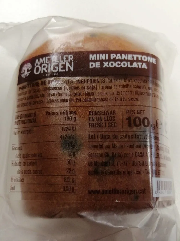 Mini panettone de xocolata