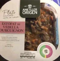 Estofat de vedella Bourguignon