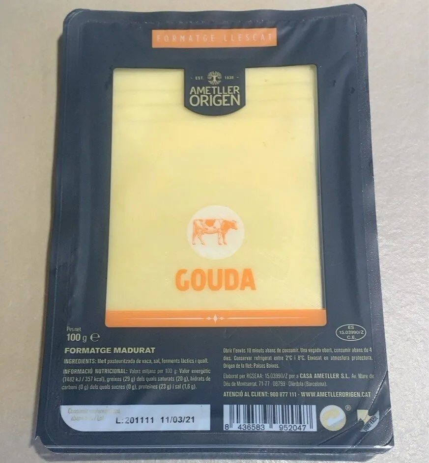 Queso Gouda a lonchas