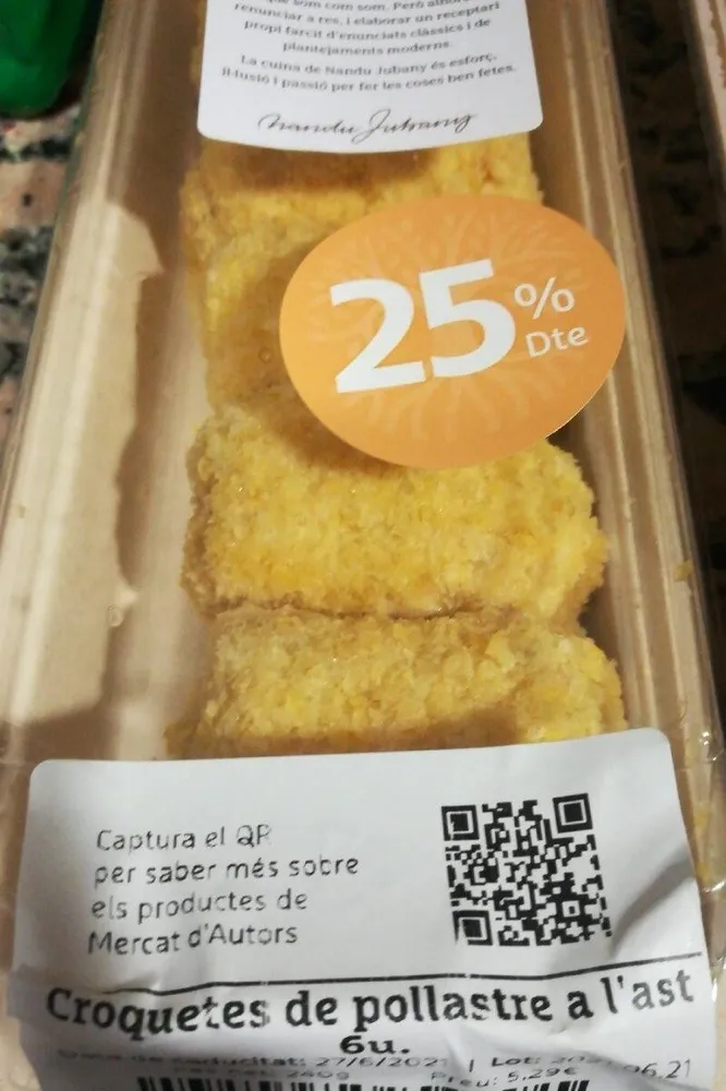 Croquetes de pollastre a l'ast