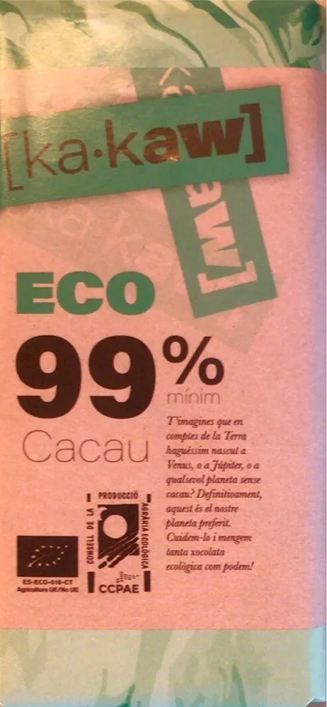 Xocolata negra ECO 99%