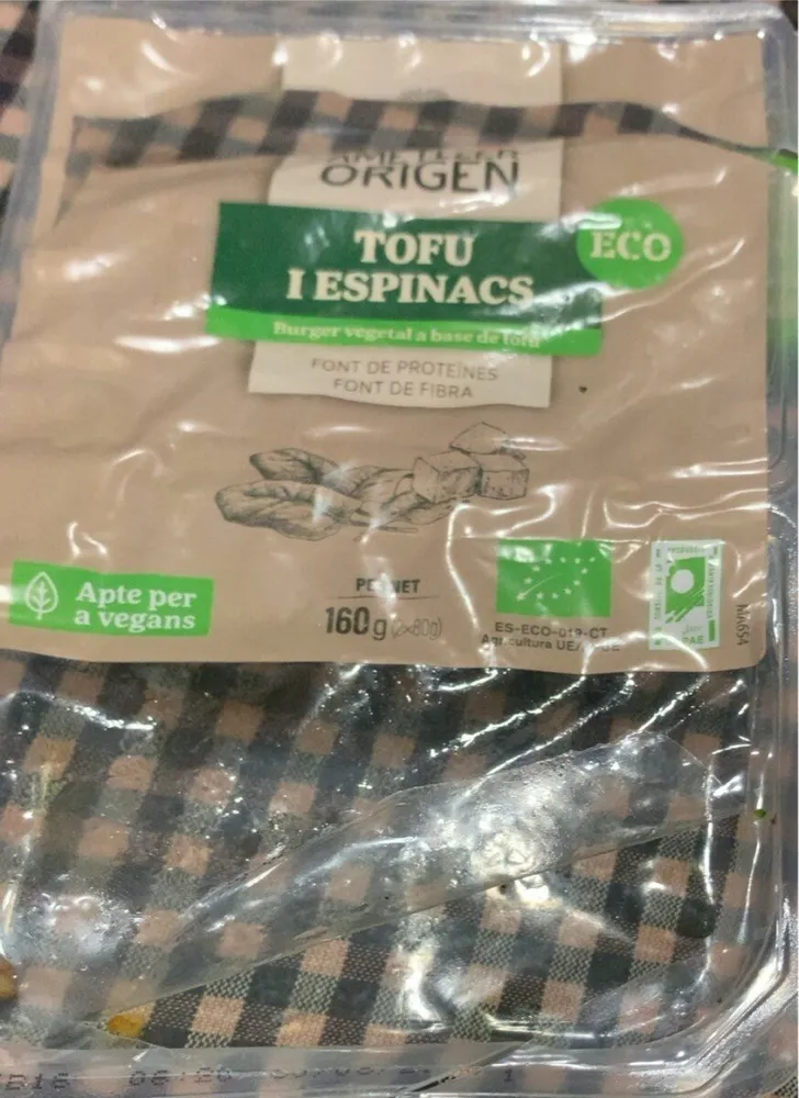 Burguer vegetal a base de tofu
