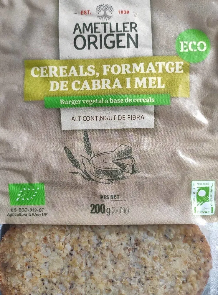 Cereals, formatge de cabra i mel