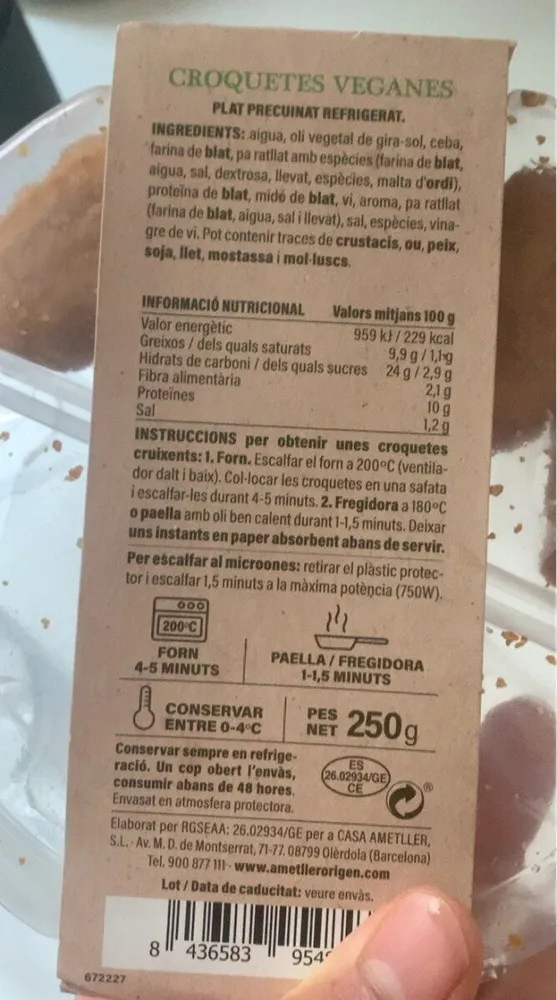 Croquetes veganes