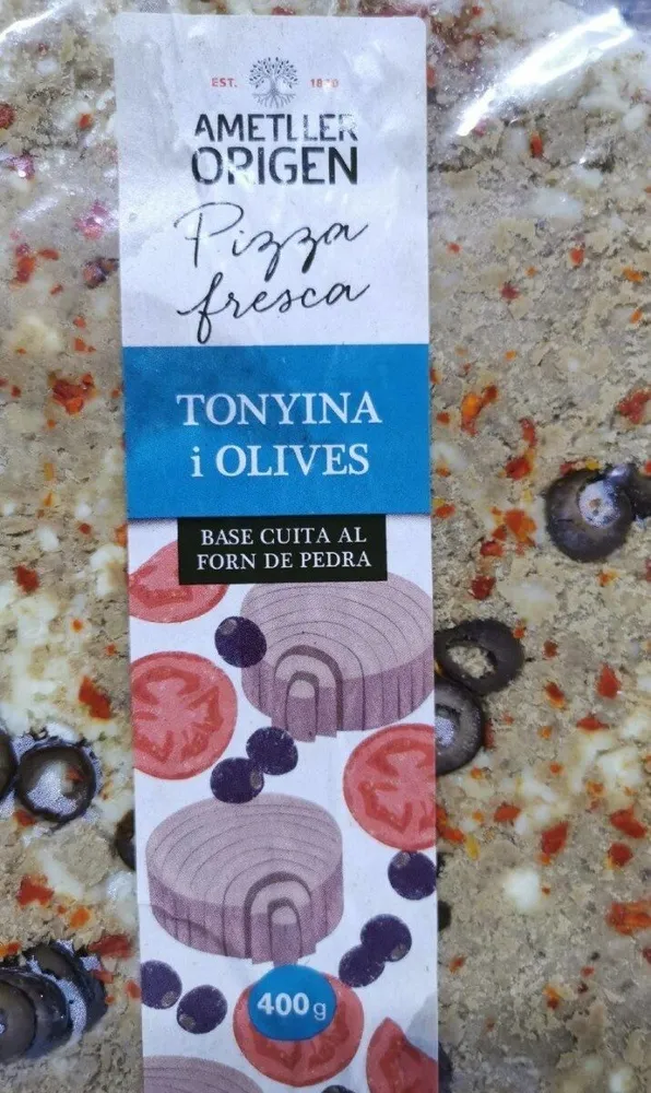 Pizza fresca Tonyina i olives