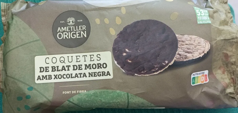 Coquetes de blat de moro amb xocolata negra