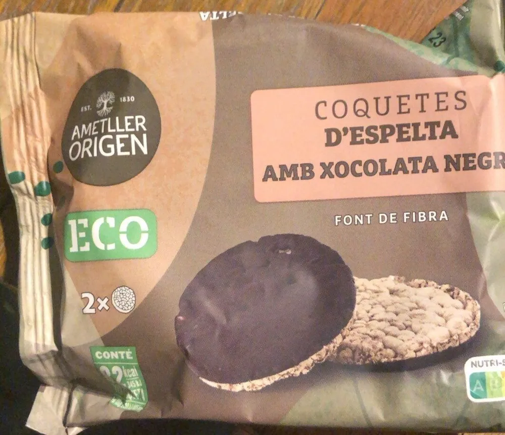 Coquetes d’espelta amb xocolata negro