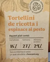 Tortellini de ricota y espinacas