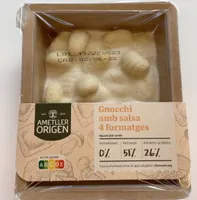 Gnocchi amb salsa 4 formatges