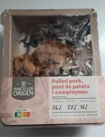 Pulled pork puré de patata i xampinyons