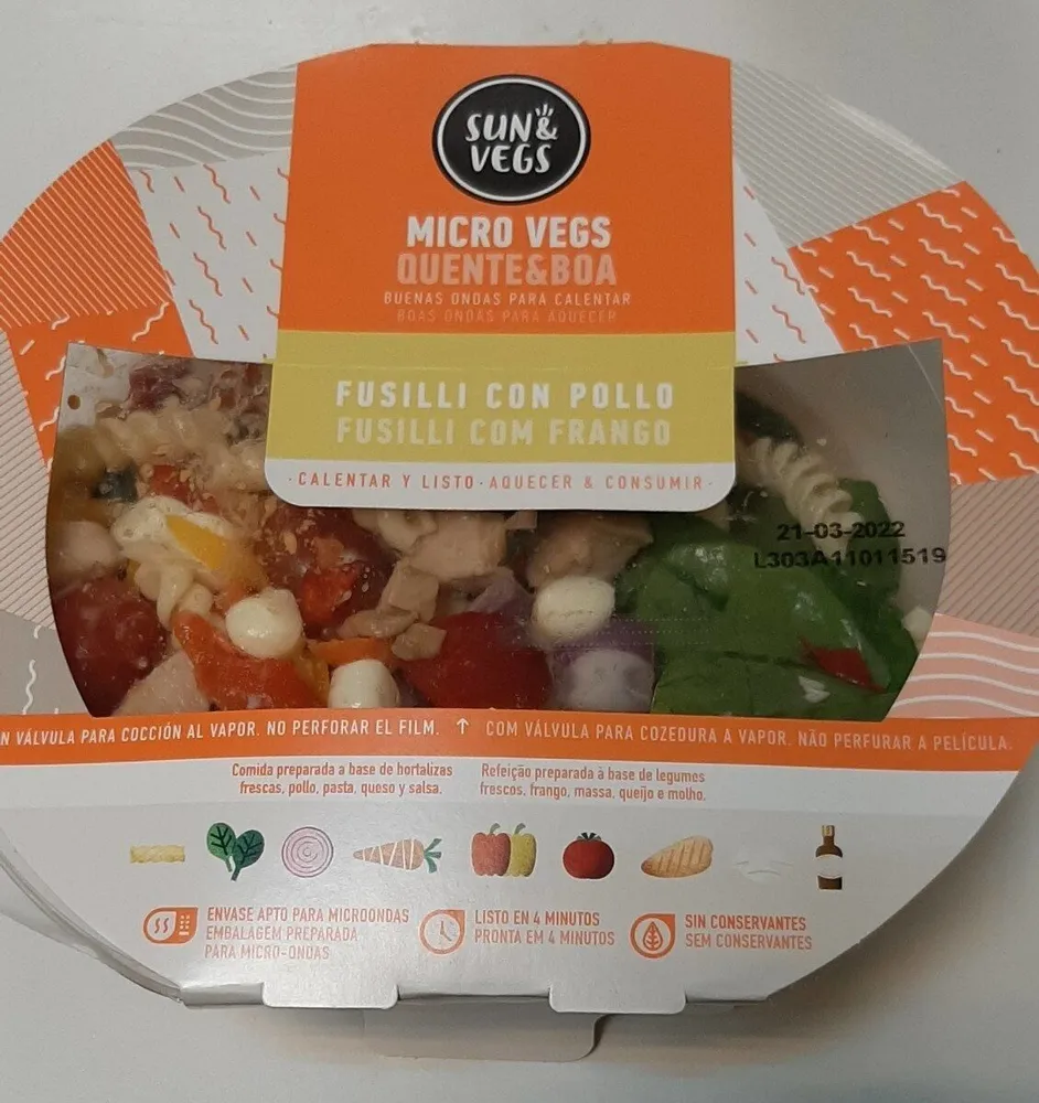 Fusilli con pollo