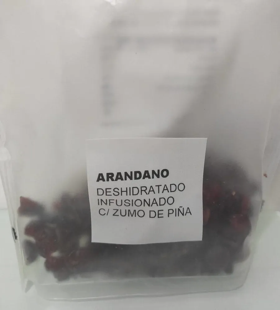 Arándano deshidratado infusionado con zumo de piña