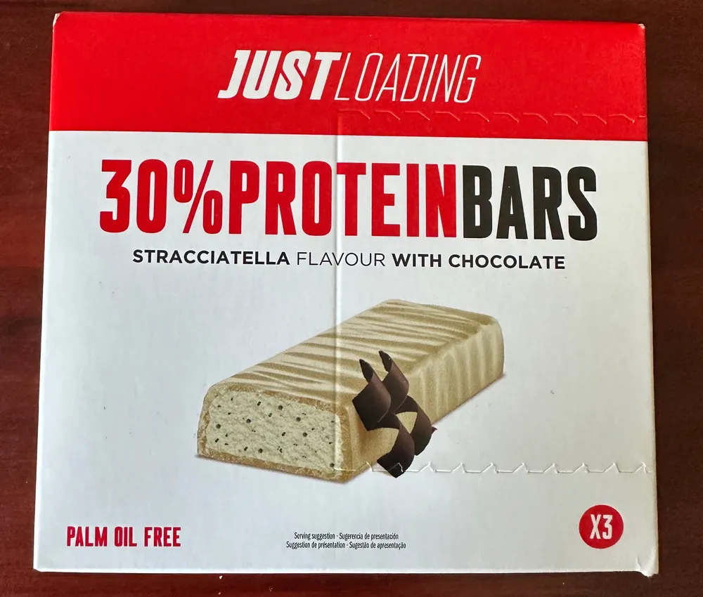 30% protein bars stracciatella flavour with chocolate
