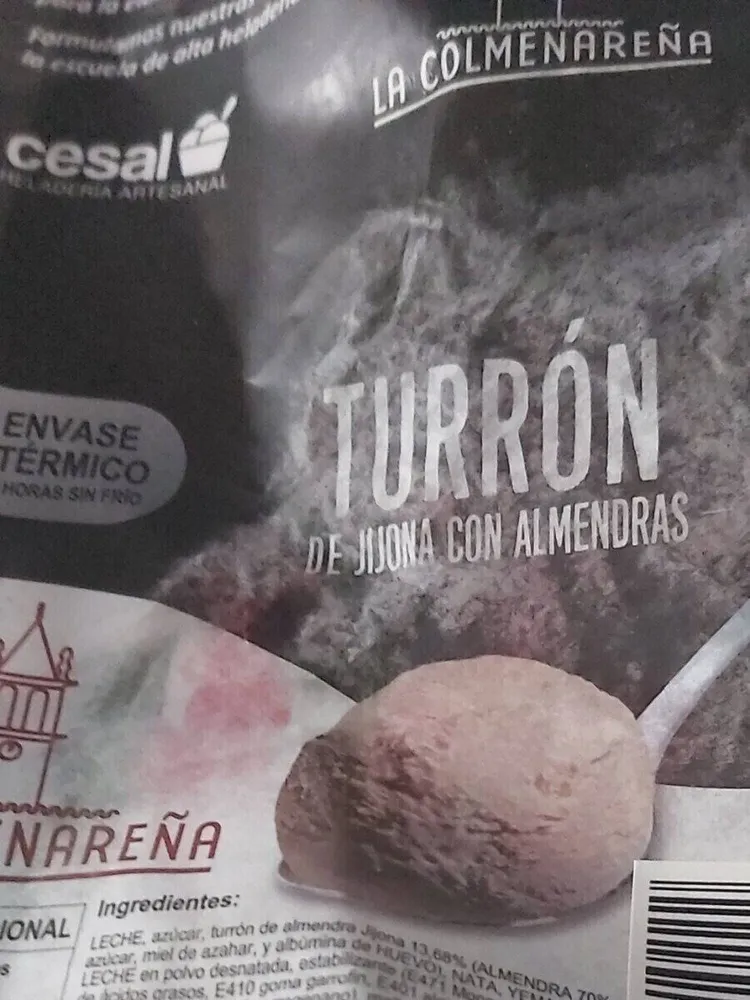 Helado de turrón
