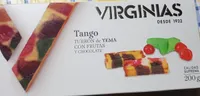 Turrón de yema con frutas y chocolate