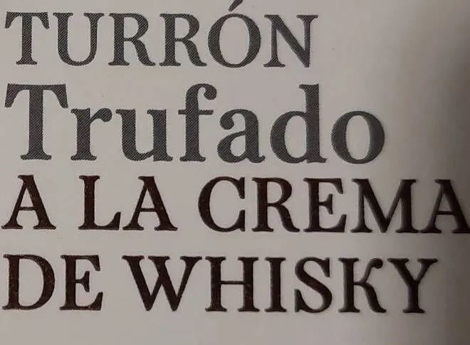Turrón trufado a la crema de whisky