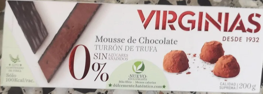 Virginias TURRÓN DE Trufa CHOCOLATE