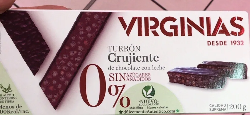 VIRGINIAS Turrón crujiente de chocolate con leche