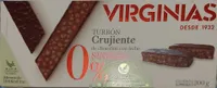 Virginias Turrón crujiente de chocolate con lechos sin azúcares añadidos