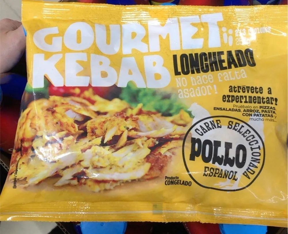 Kebab loncheado de pollo