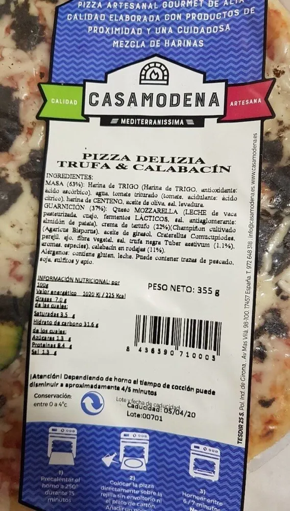 Pizza delizia trufa & calabacín