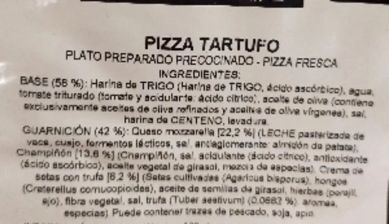 Pizza tartufo