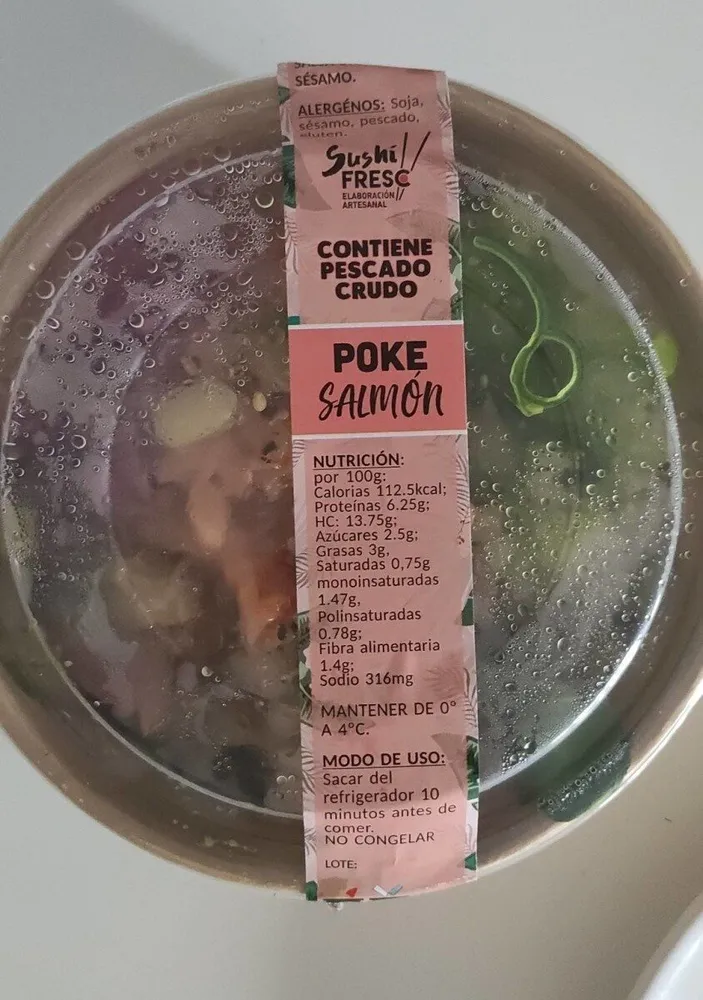 Poke salmon