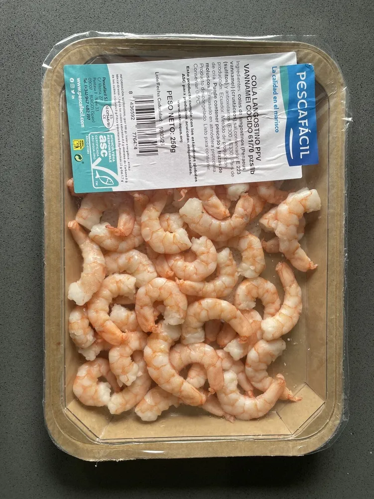 Colas de Langostinos Cocidos