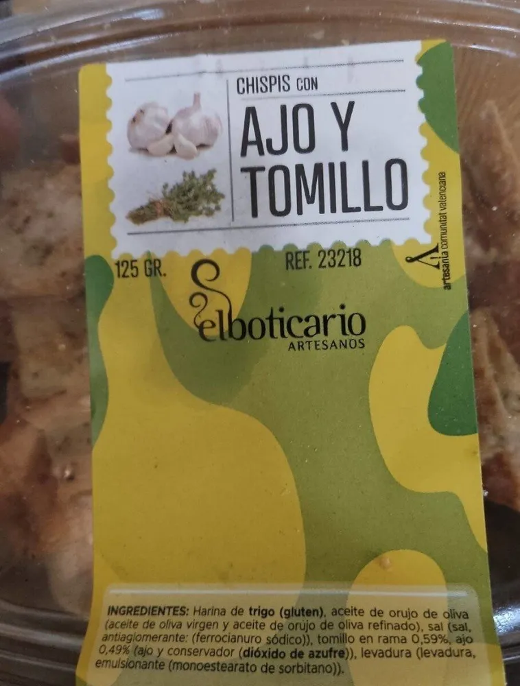 Chispis con ajo y tomillo