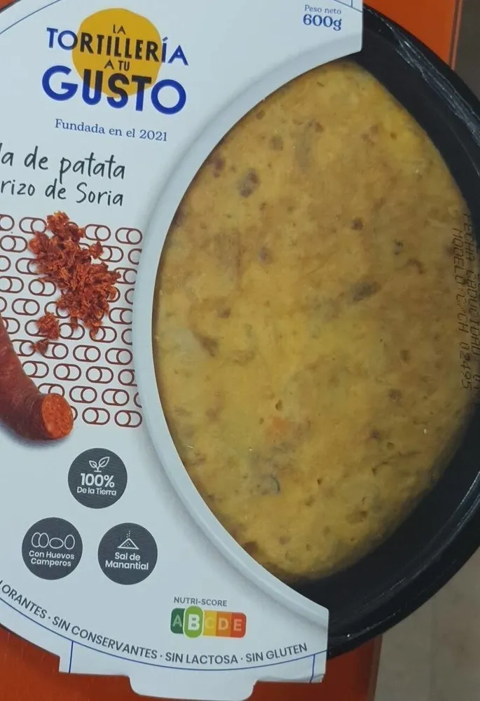 Tortilla de patata con chorizo de Soria
