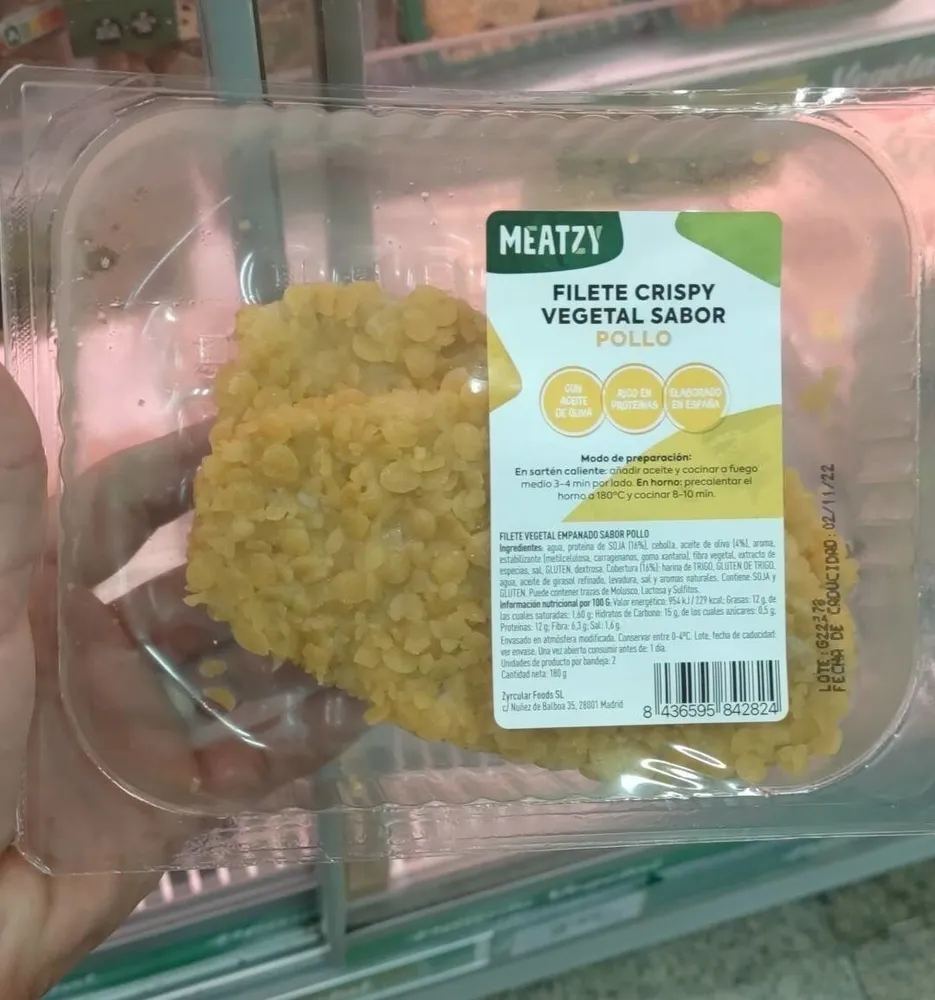 Filete crispy vegetal sabor pollo