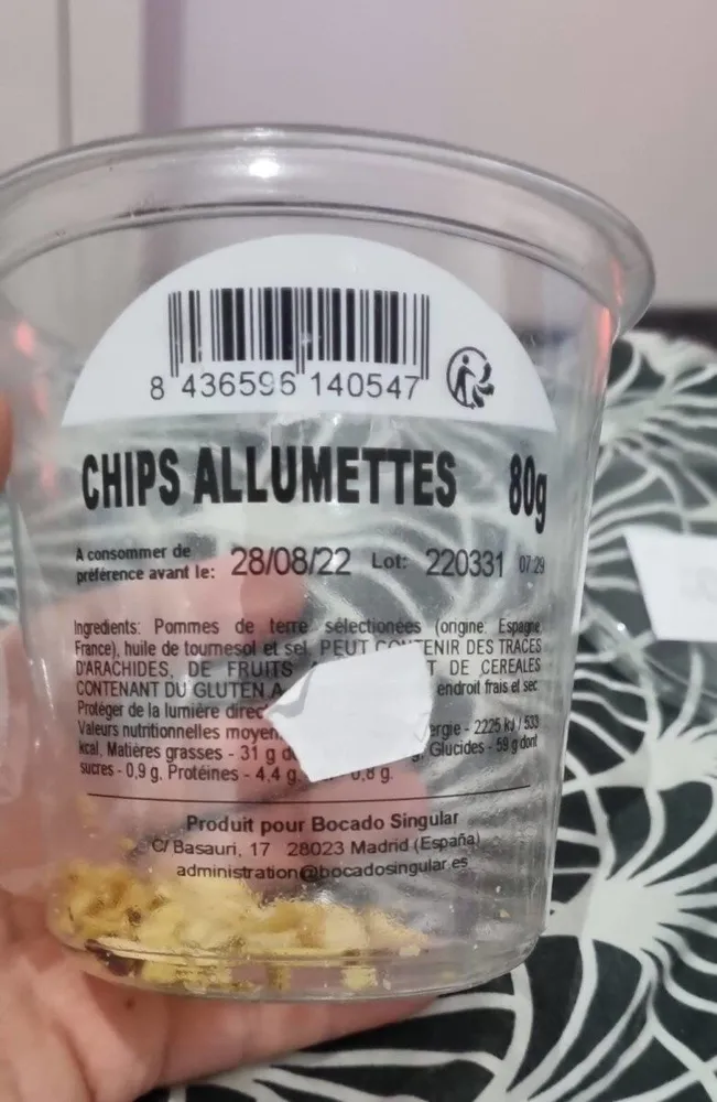 Chips allumettes