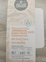 Macarrons amb bolonyesa de tonyina vermella