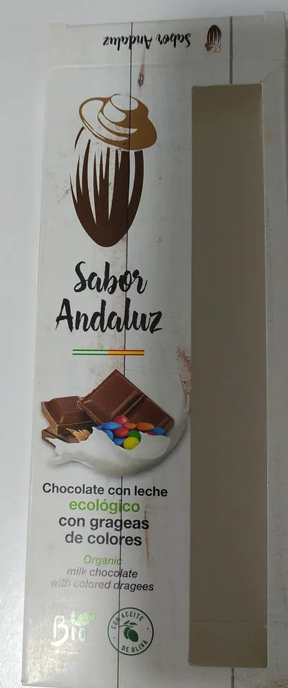 Chocolate con leche con grageas de colores