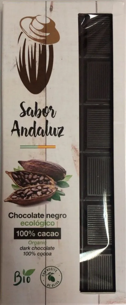 Chocolate negro ecológico 100% cacao