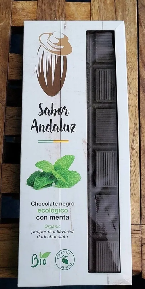 Chocolate negro ecológico con menta