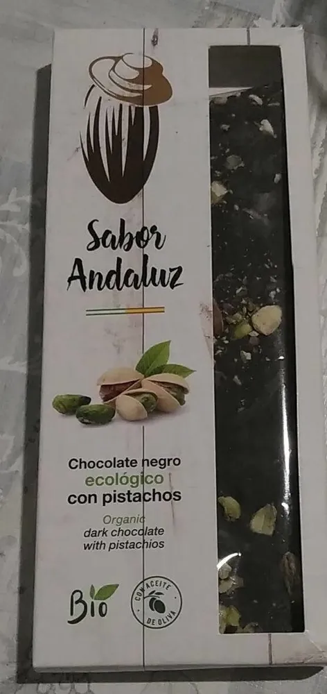 Chocolate negro ecológico con pistachos